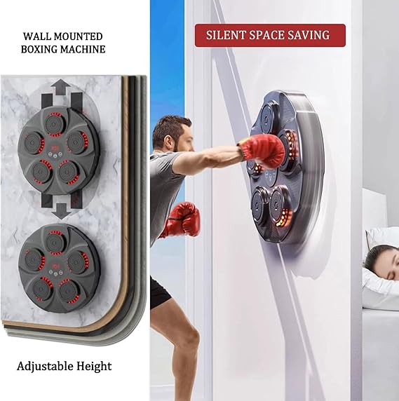 MUSIC BOXING MACHINE | SMART ELECTRONIC PUNCHING EQUIPMENT WITH LED SCREEN & REACTION TARGET FOR HOME EXERCISE