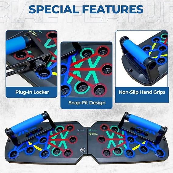 12 IN 1 COMPRESSION TRAINING PLATE MACHINE | BODY BUILDING TOOLS & WORKOUT STANDS WITH ARCH BOARD SYSTEM FOR HOME FITNESS TRAINING | IDEAL FOR MEN AND WOMEN