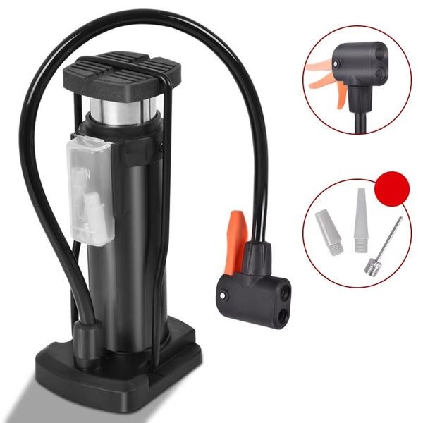 PORTABLE MINI FOOT PUMP FOR BIKES & MOTORCYCLES