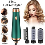 Multifunctional 3-In-1 Hair Dryer Brush With Replaceable Combs | فرشاة تجفيف الشعر 3 في 1 متعددة الوظائف مع مشط قابل للتبديل