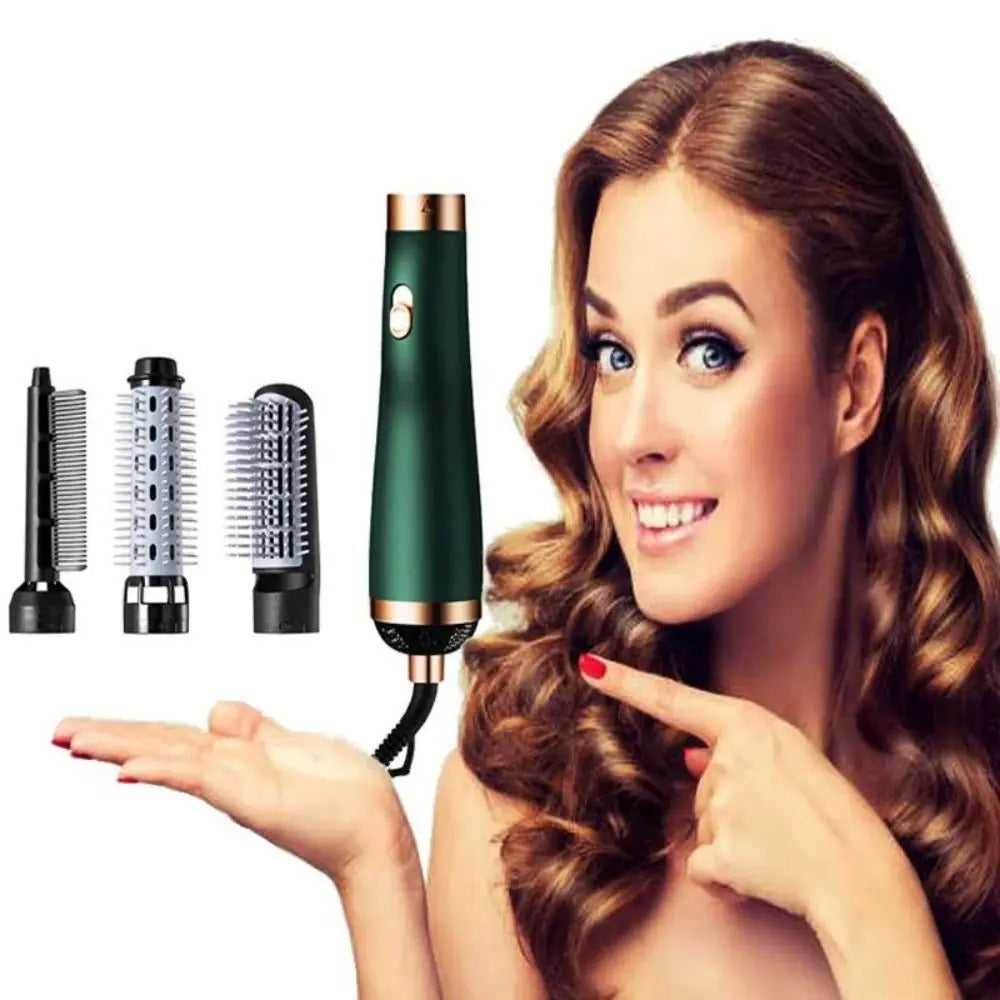 Multifunctional 3-In-1 Hair Dryer Brush With Replaceable Combs | فرشاة تجفيف الشعر 3 في 1 متعددة الوظائف مع مشط قابل للتبديل