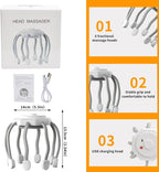 Hair Scalp Massager With 8 Vibrating Contacts | مدلك فروة الرأس مع 8 نقاط اهتزاز