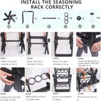 Spice Rack Organizer With 18 Spice Jars | منظم توابل مع 18 جرة توابل