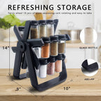 Spice Rack Organizer With 18 Spice Jars | منظم توابل مع 18 جرة توابل