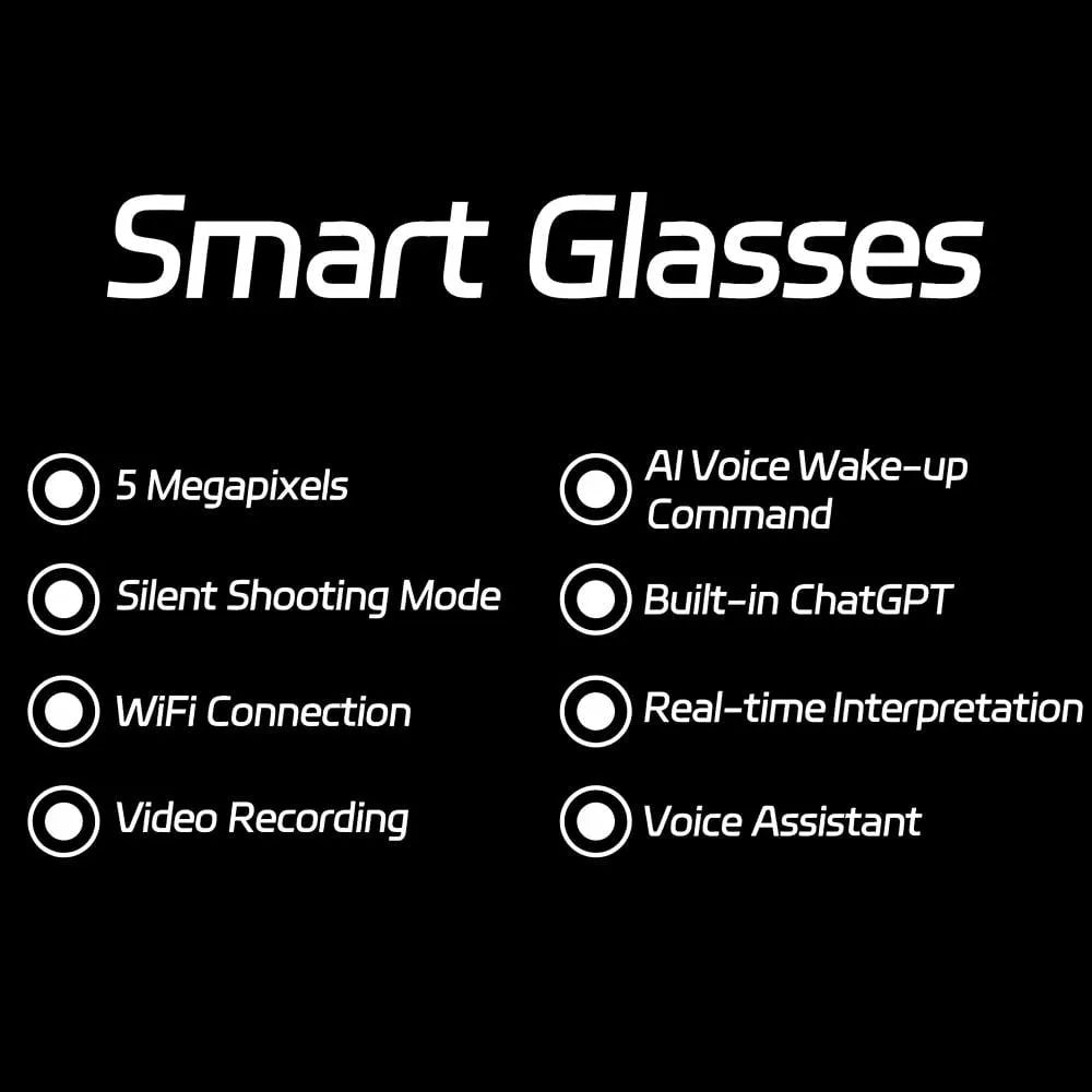 AI Smart Camera Glasses |نظارات الكاميرا الذكية AI