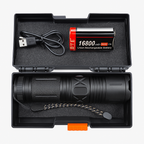 High-Power Rechargeable LED Flashlight Kit | مجموعة مصباح يدوي عالي الطاقة
