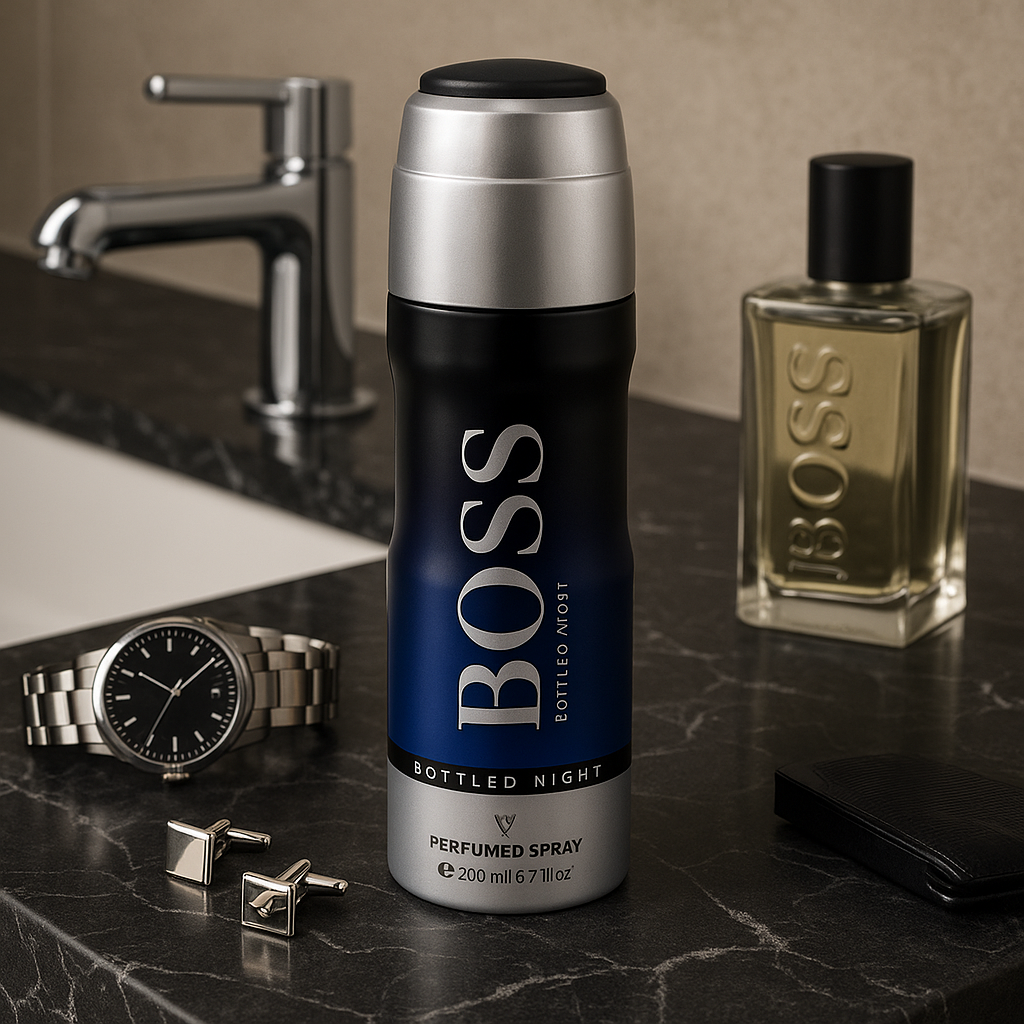BOSS Night Perfumed Spray for Men (200ml) | رذاذ معطر للرجال