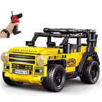 RC LAND DEFENDER ROVER. 446-PIECE DIY BUILDING KIT WITH REMOTE CONTROL. STEM ENGINEERING TOY FOR KIDS