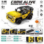 RC LAND DEFENDER ROVER. 446-PIECE DIY BUILDING KIT WITH REMOTE CONTROL. STEM ENGINEERING TOY FOR KIDS