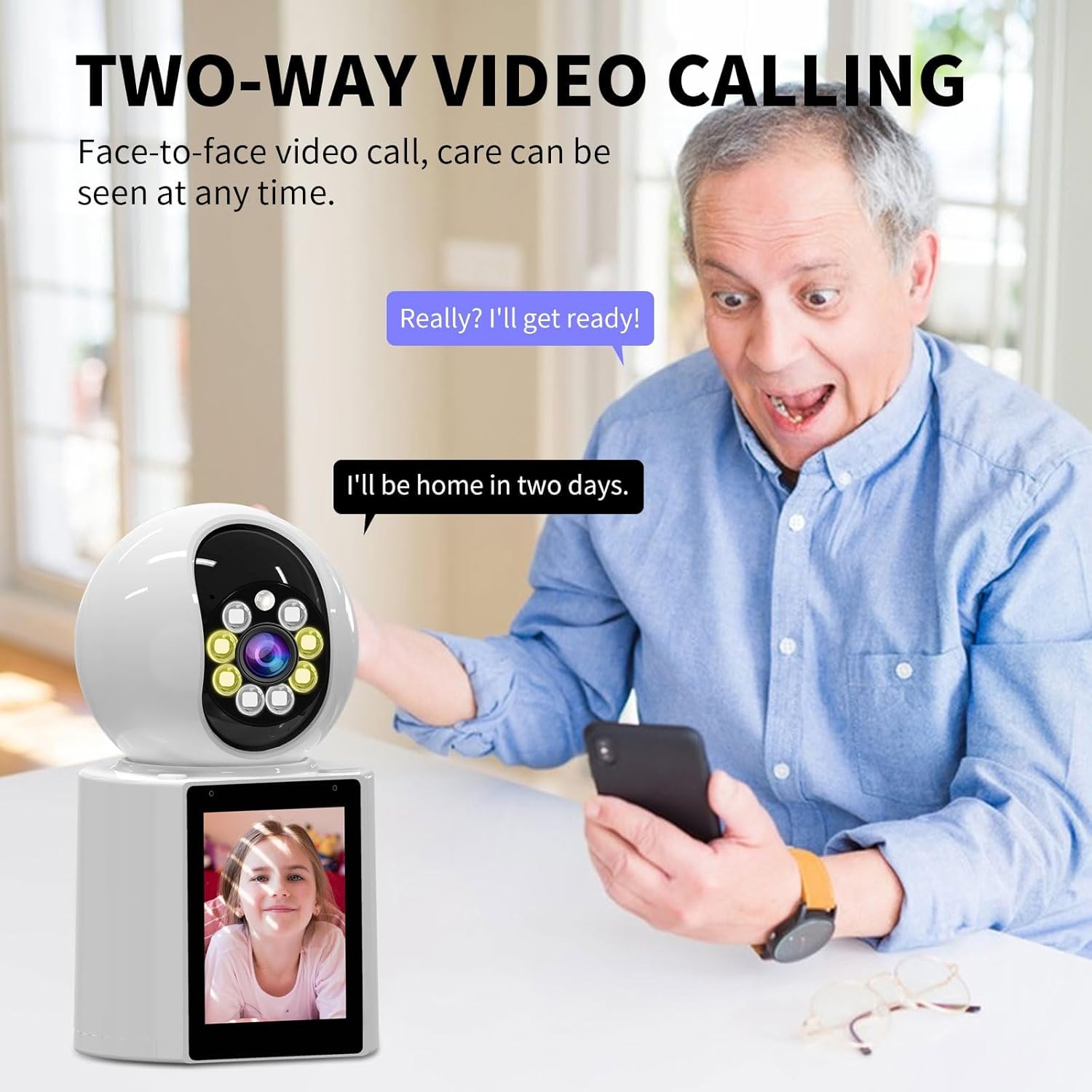 4K HD INDOOR SECURITY CAMERA - 360° PET/BABY/NANNY CAM WITH NIGHT VISION, 2-WAY AUDIO & MOTION ALERTS, APP CONTROLLED