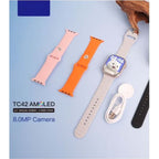 TC42 AMOLED 4G SMARTWATCH. 2.2" DISPLAY, 8MP CAMERA, SIM CARD SLOT. UNISEX DESIGN WITH 3 STRAPS IN SILVER