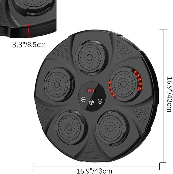 MUSIC BOXING MACHINE | SMART ELECTRONIC PUNCHING EQUIPMENT WITH LED SCREEN & REACTION TARGET FOR HOME EXERCISE