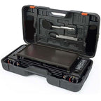 PORTABLE DOUBLE BURNER CARD STOVE. WINDPROOF BUTANE CAMP STOVE WITH 3-SECOND IGNITION FOR FAST OUTDOOR COOKING. COMPACT DESIGN