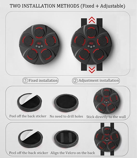 MUSIC BOXING MACHINE | SMART ELECTRONIC PUNCHING EQUIPMENT WITH LED SCREEN & REACTION TARGET FOR HOME EXERCISE