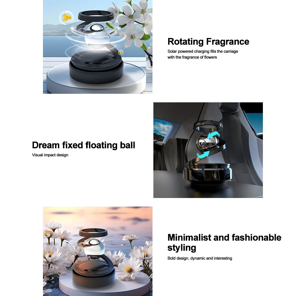 Rotating Solar Car Air Freshener | معطر جو دوار للسيارة