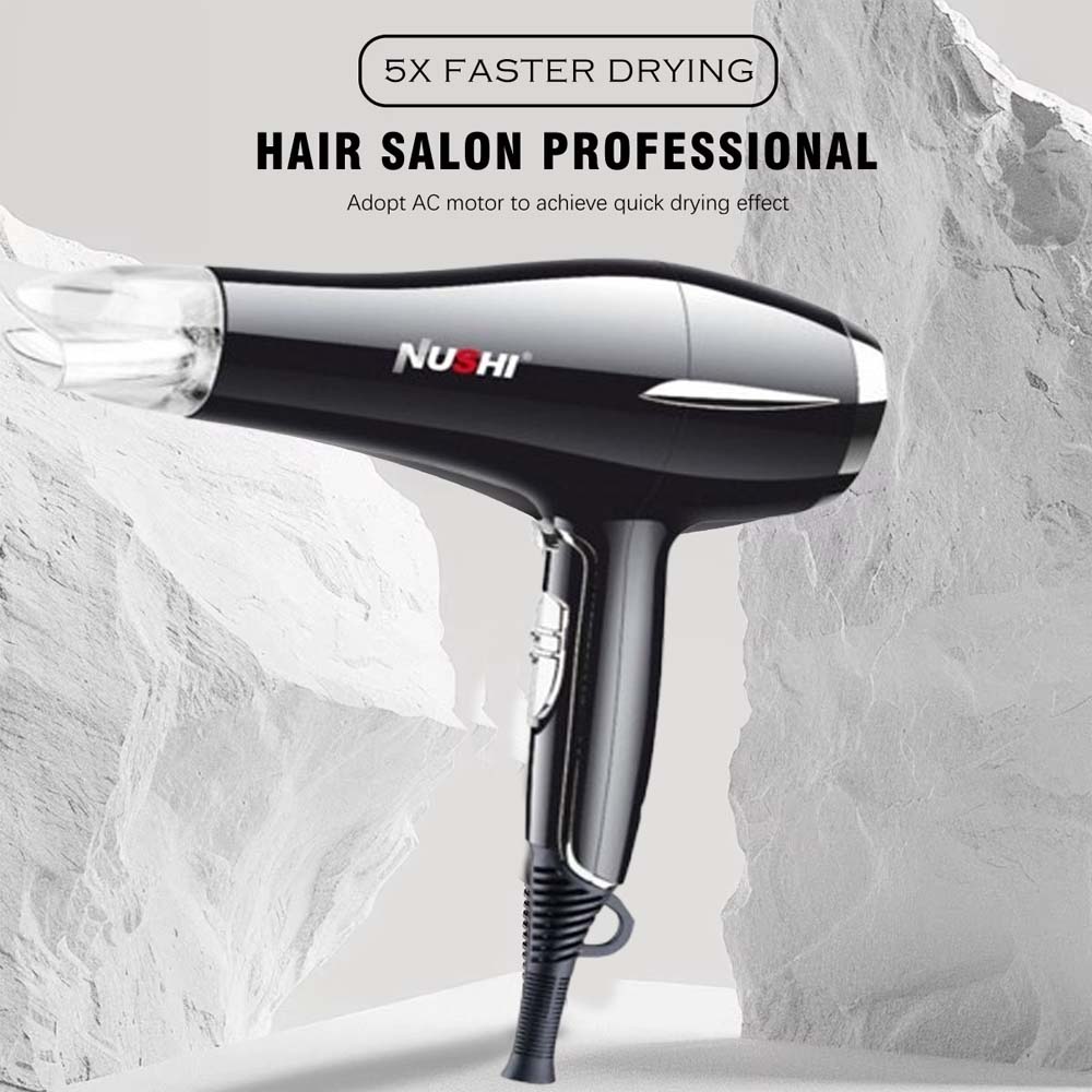 NUSHI PROFESSIONAL HAIR DRYER POWERFUL MOTOR FOR FAST DRYING WITH IONIC TECHNOLOGY