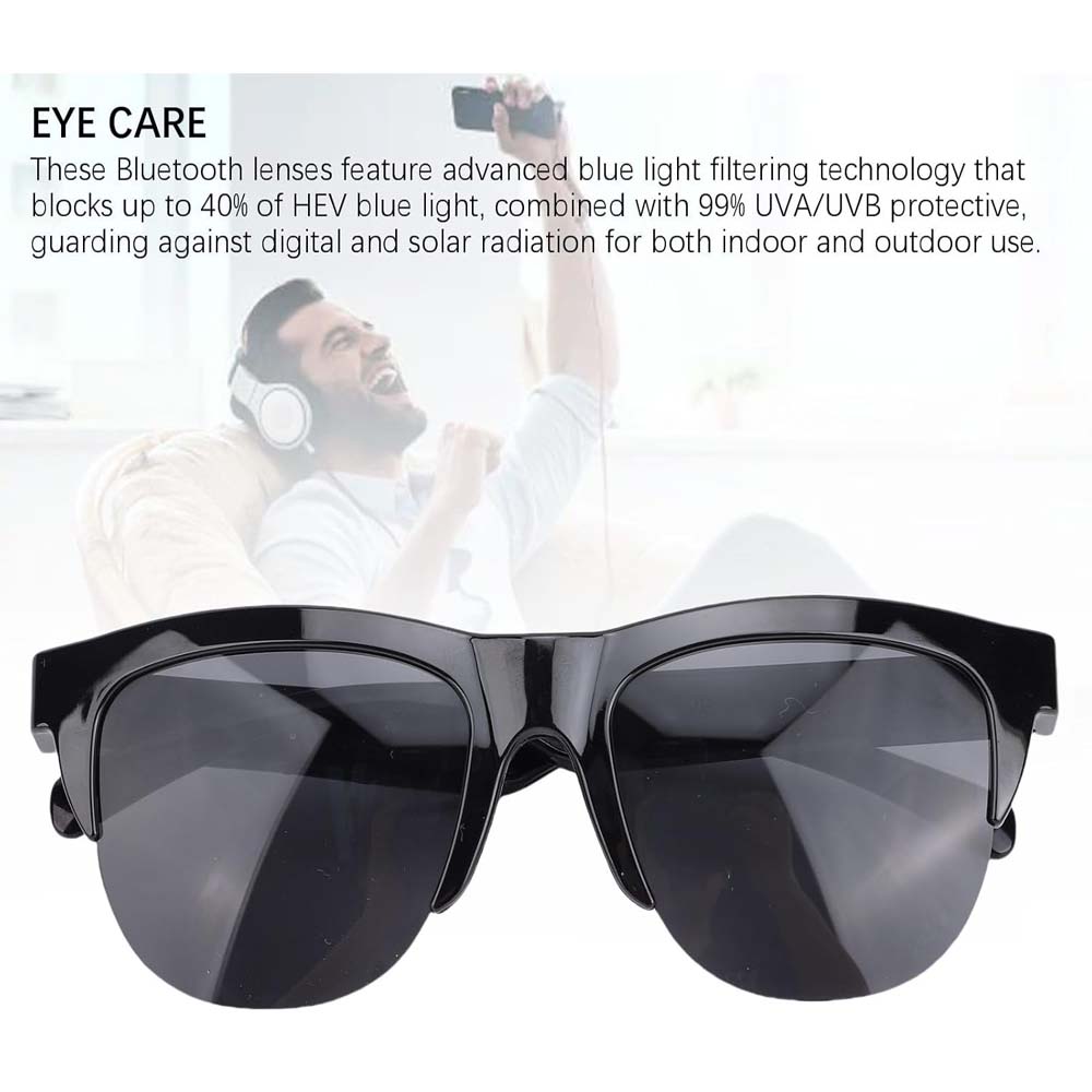 F06 Smart Glasses – Bluetooth 5.4 Audio Sunglasses with Speaker, Blue Light Filter, Voice Control, IP54 Waterproof | نظارات ذكية F06 – نظارات شمسية صوتية بلوتوث 5.4 مع مكبر صوت، فلتر للضوء الأزرق، تحكم صوتي، مقاومة للماء IP54