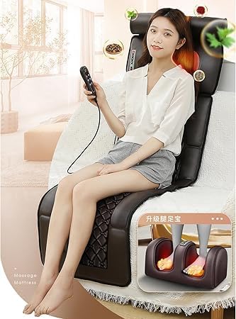 Full Body Massage Mat with Heat – 10 Motors for Neck, Back, Spine & Waist Relief | حصيرة تدليك كاملة للجسم مع تدفئة – 10 محركات للرقبة، الظهر، العمود الفقري والخصر لتخفيف الألم