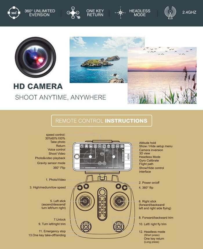 LH-X25 Drone with HD Camera | طائرة بدون طيار مع الكاميرا