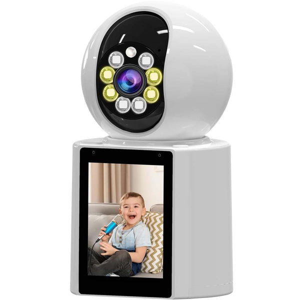 4K HD INDOOR SECURITY CAMERA - 360° PET/BABY/NANNY CAM WITH NIGHT VISION, 2-WAY AUDIO & MOTION ALERTS, APP CONTROLLED