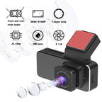 2K+1080P DUAL DASH CAM - FRONT & REAR CAR CAMERA WITH WIFI, PARKING MODE & 256GB SUPPORT