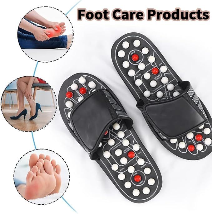 Message Slippers, Rotating Acupressure Foot Massager | شبشب تدليك مع جهاز تدليك للقدم بالدوران والضغط النقاطي