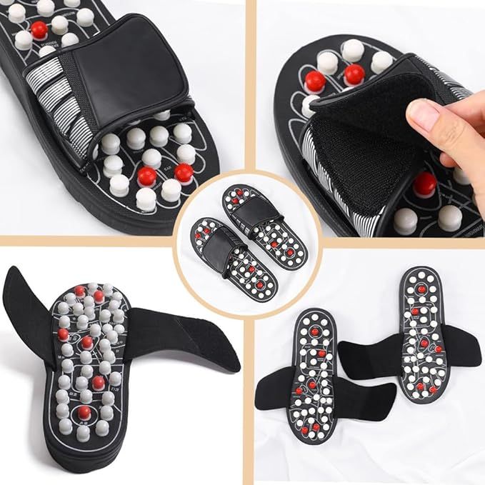 Message Slippers, Rotating Acupressure Foot Massager | شبشب تدليك مع جهاز تدليك للقدم بالدوران والضغط النقاطي