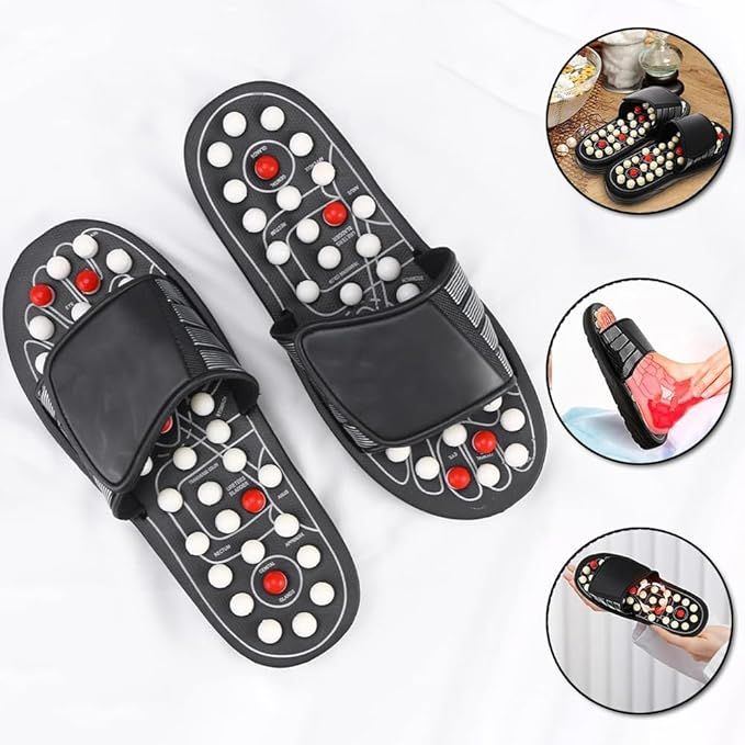 Message Slippers, Rotating Acupressure Foot Massager | شبشب تدليك مع جهاز تدليك للقدم بالدوران والضغط النقاطي